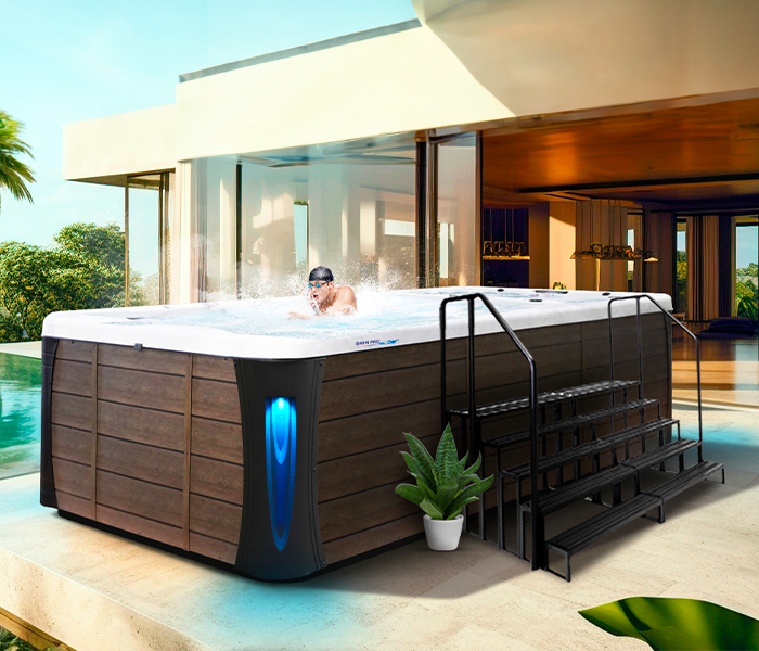Calspas hot tub being used in a family setting - Chico